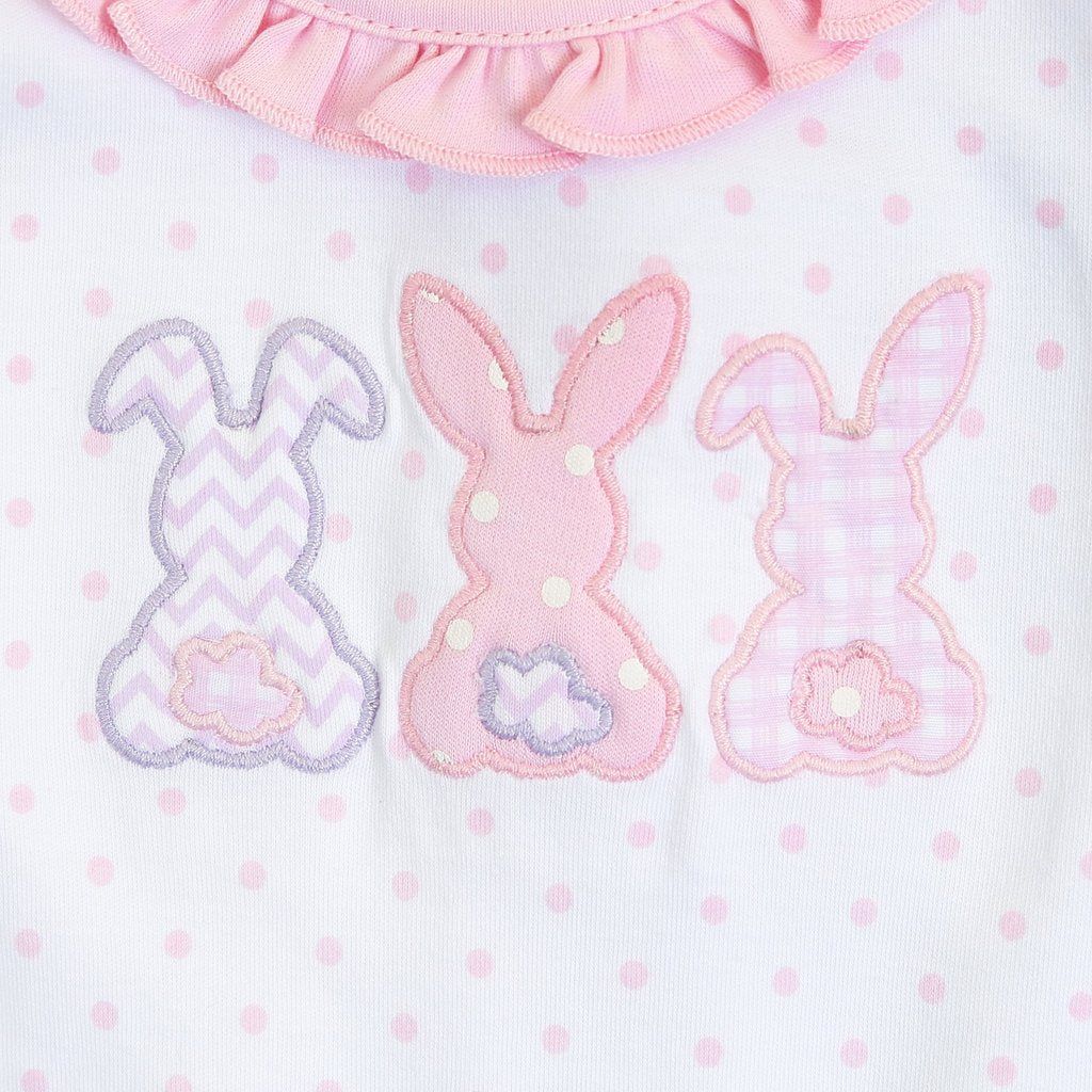 BUNNY APPLIQUE PINK BUBBLE - 0