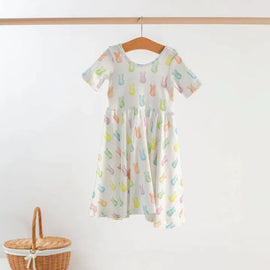Hoppy Easter Organic Cotton Twirl Dress
