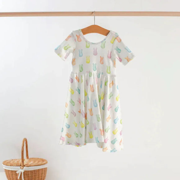 Hoppy Easter Organic Cotton Twirl Dress