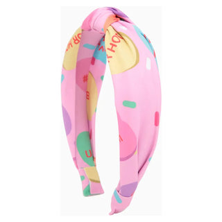 Top Knot Headband Sweet Hearts