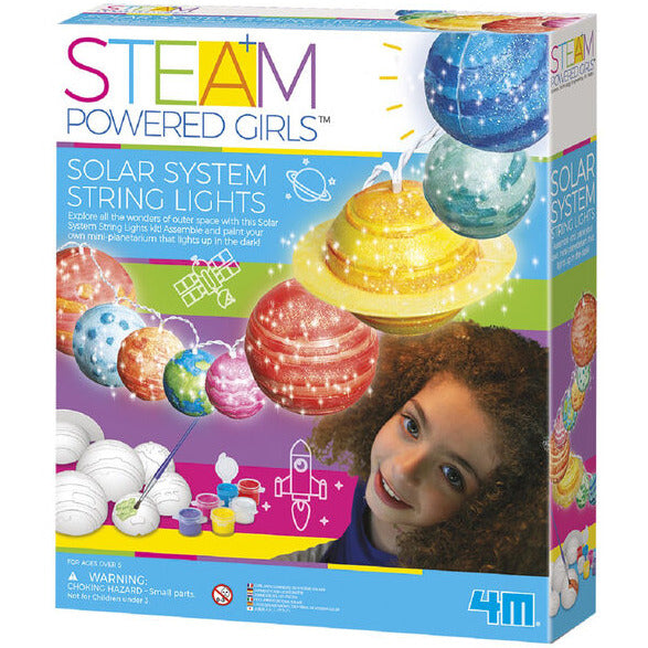 4M Steam Powered Kids Solar System String Lights Craft Kit