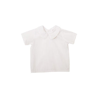Peter Pan Collar Shirt (Short Sleeve Woven) Worth Avenue White