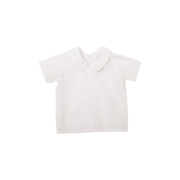 Peter Pan Collar Shirt (Short Sleeve Woven) Worth Avenue White