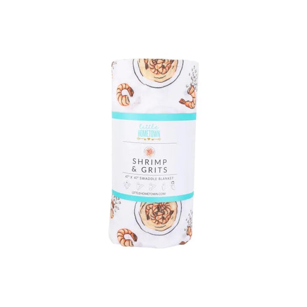 Shrimp and Grits Baby Muslin Swaddle