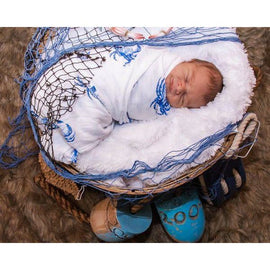 Blue Crab Muslin Swaddle - 0