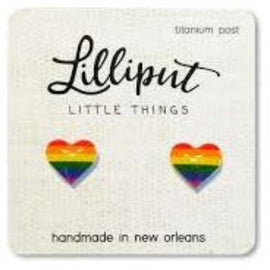 EARRINGS RAINBOW HEART
