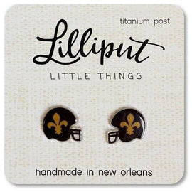 Fleur De Lis Helmet Earrings