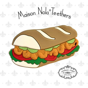 Shrimp Poboy Silicone Teether