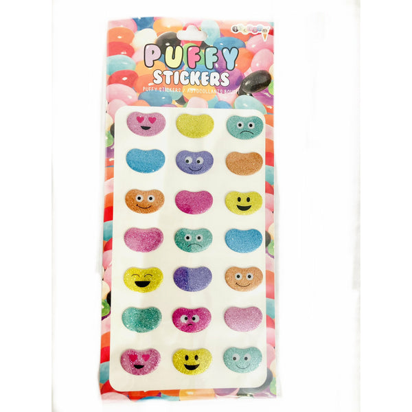 Jelly Bean Puffy Stickers