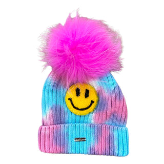 TIE DYE SMILEY PATCH HAT