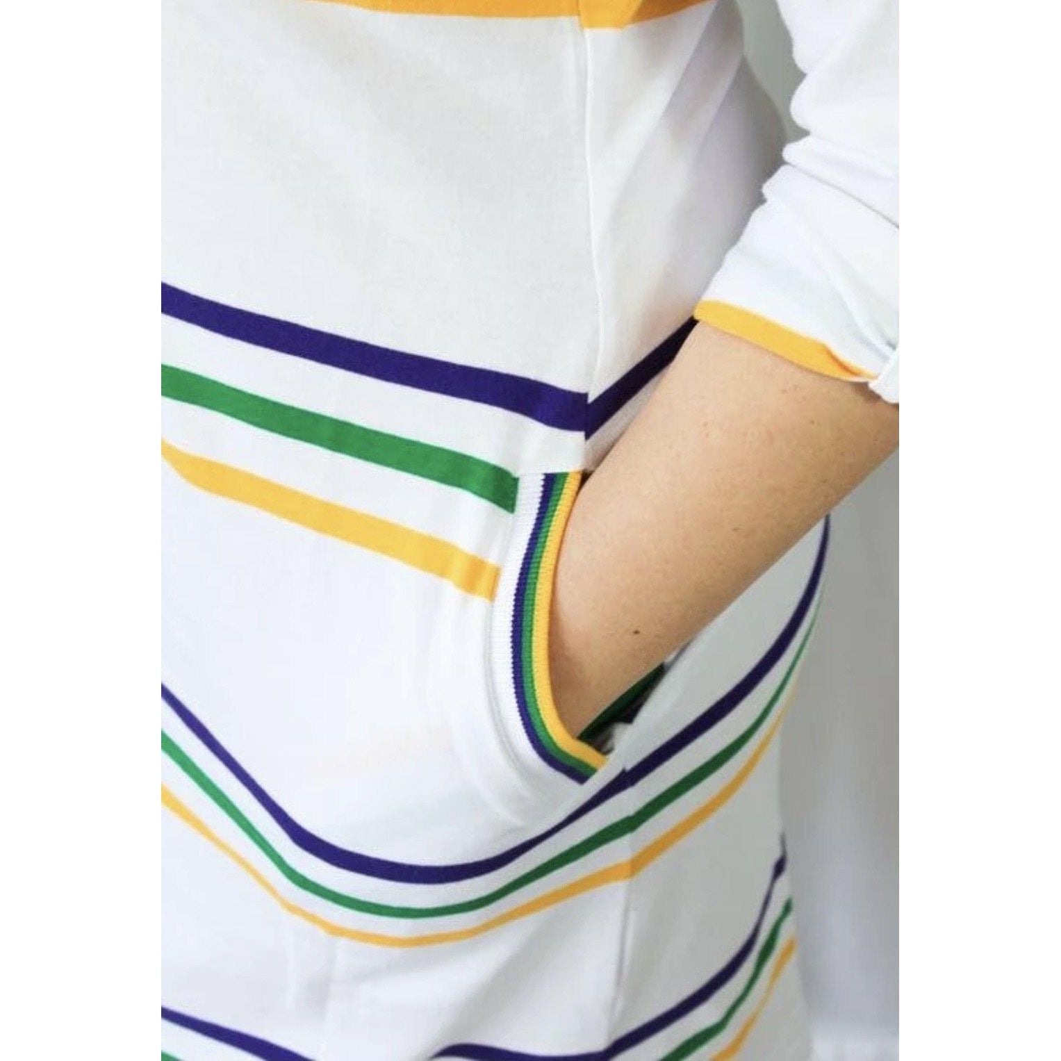 MARDI GRAS WHITE INFINITY JR. DRESS