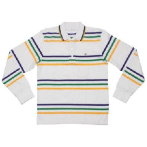 MARDI GRAS POLO- WHITE INFINITY