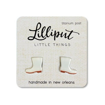 WHITE BOOTS EARRINGS