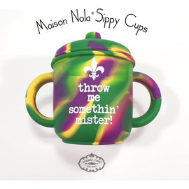 Mardi Gras Silicone Sippy Cup