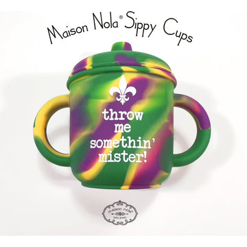 Mardi Gras Silicone Sippy Cup