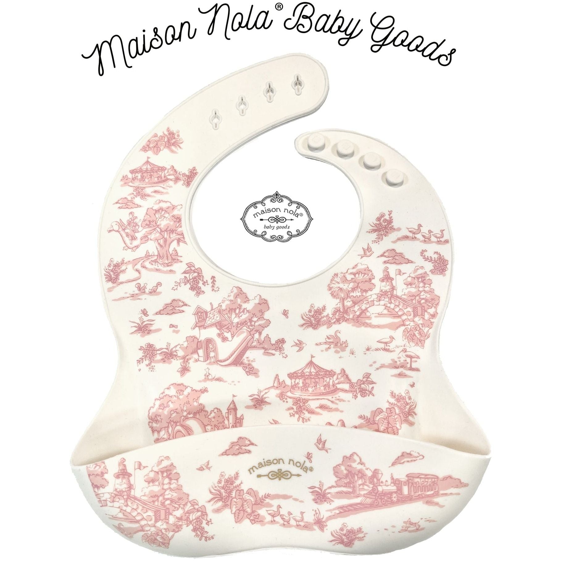 Storyland Toile Silicone Bib - 0